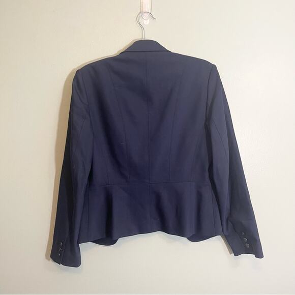 Talbots Women's Navy Blue Notch Lapel Collar Long Sleeve Blazer Jacket Size 8 - Picture 2 of 14
